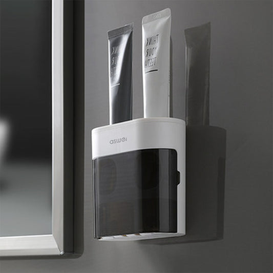 Wall-mounted Double Toothpaste Dispenser with Wall Sticker