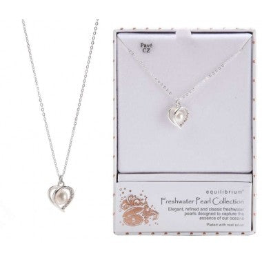 Freshwater Pearl Heart Necklace