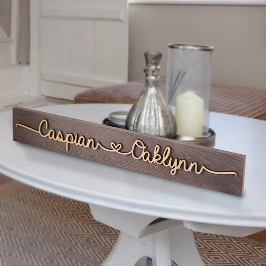 Personalised Wooden Couples Name